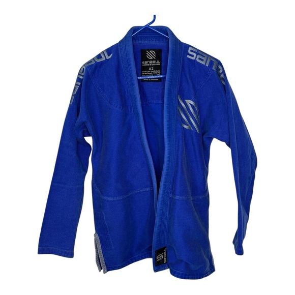 SANABUL Martial Arts Gi Uniform Top Jiu Jitsu Blue Jacket size A 2 - Picture 1 of 10